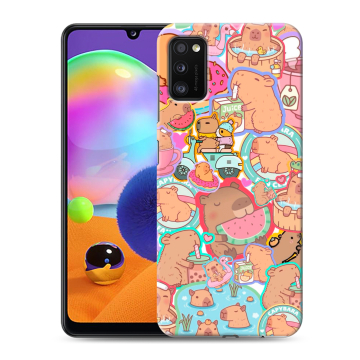 Силиконовый чехол на Samsung Galaxy A41 с принтом капибары