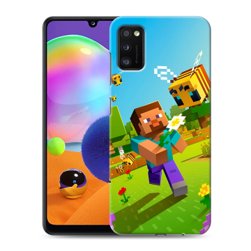 Силиконовый чехол на Samsung Galaxy A41 с принтом Майнкрафт Minecraft Силиконовый чехол на Samsung Galaxy A41 с принтом Майнкрафт Minecraft