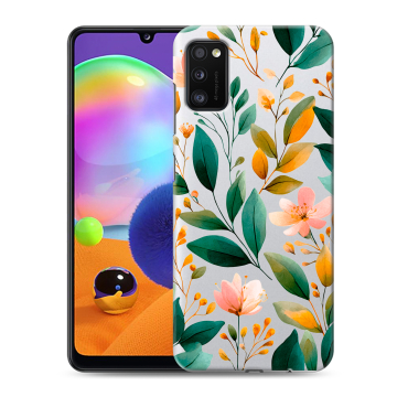 Силиконовый чехол на Samsung Galaxy A41 с принтом Цветы паттерн Силиконовый чехол на Samsung Galaxy A41 с принтом Цветы паттерн