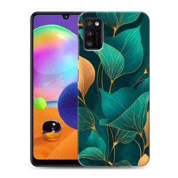 Силиконовый чехол на Samsung Galaxy A41 с принтом Листья и золото Силиконовый чехол на Samsung Galaxy A41 с принтом Листья и золото