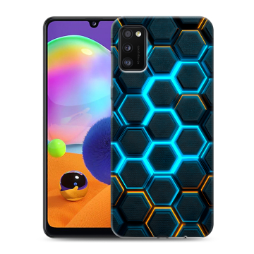Силиконовый чехол на Samsung Galaxy A41 с принтом Неоновые соты Силиконовый чехол на Samsung Galaxy A41 с принтом Неоновые соты