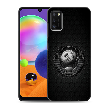Силиконовый чехол на Samsung Galaxy A41 с принтом Герб Флаг СССР Силиконовый чехол на Samsung Galaxy A41 с принтом Герб Флаг СССР
