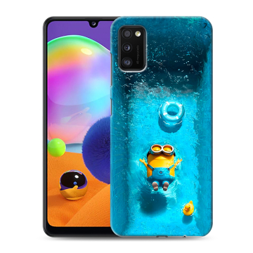 Силиконовый чехол на Samsung Galaxy A41 с принтом Миньоны
