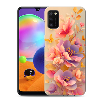 Силиконовый чехол на Samsung Galaxy A41 с принтом Цветы и бабочки Силиконовый чехол на Samsung Galaxy A41 с принтом Цветы и бабочки