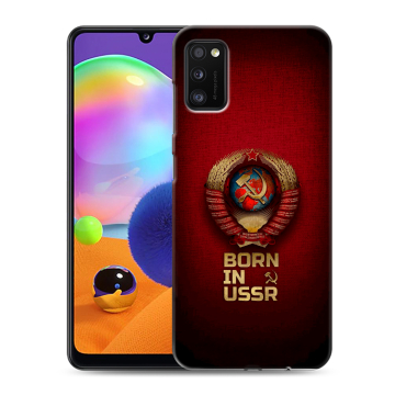 Силиконовый чехол на Samsung Galaxy A41 с принтом Флаг Герб СССР Силиконовый чехол на Samsung Galaxy A41 с принтом Флаг Герб СССР