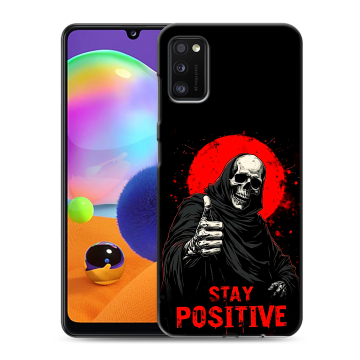 Силиконовый чехол на Samsung Galaxy A41 с принтом смешной скелет Силиконовый чехол на Samsung Galaxy A41 с принтом смешной скелет