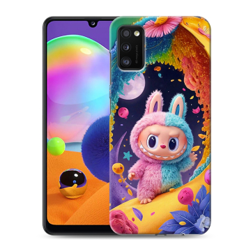Силиконовый чехол на Samsung Galaxy A41 с принтом Labubu Лабубу