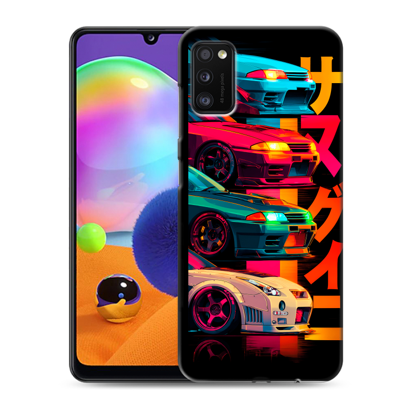 Силиконовый чехол на Samsung Galaxy A41 с принтом Гоночные машины Силиконовый чехол на Samsung Galaxy A41 с принтом Гоночные машины