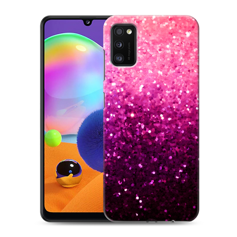 Силиконовый противоударный чехол на Samsung Galaxy A41 с принтом Блестки Силиконовый противоударный чехол на Samsung Galaxy A41 с принтом Блестки