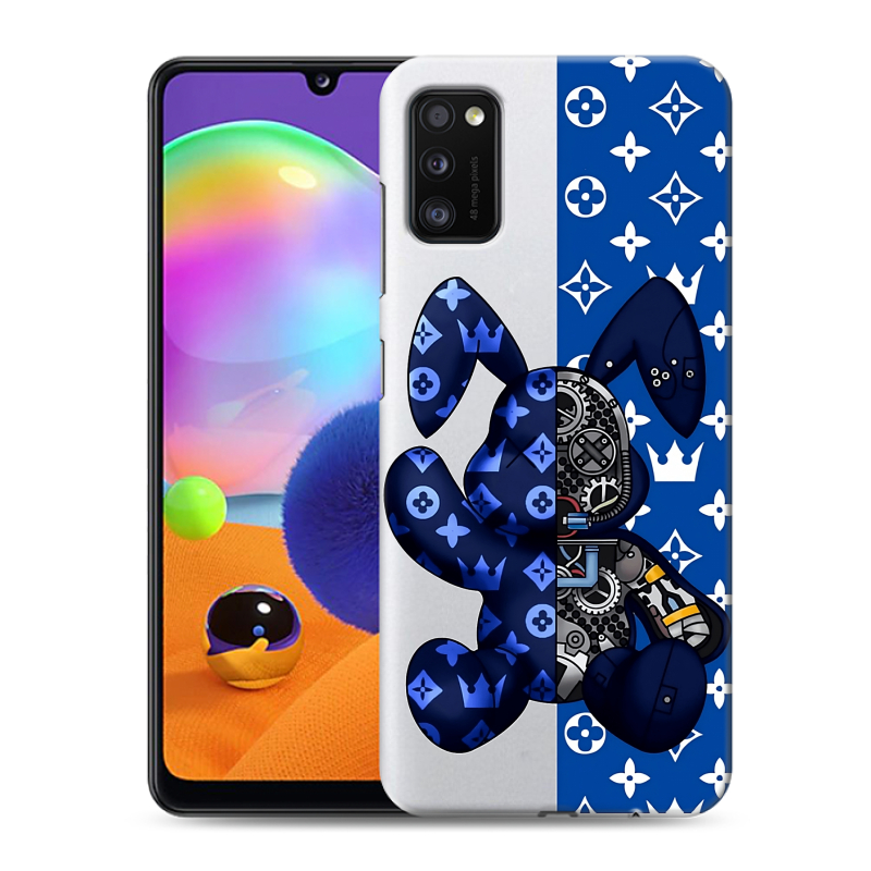 Силиконовый противоударный чехол на Samsung Galaxy A41 с принтом Луи робот Силиконовый противоударный чехол на Samsung Galaxy A41 с принтом Луи робот