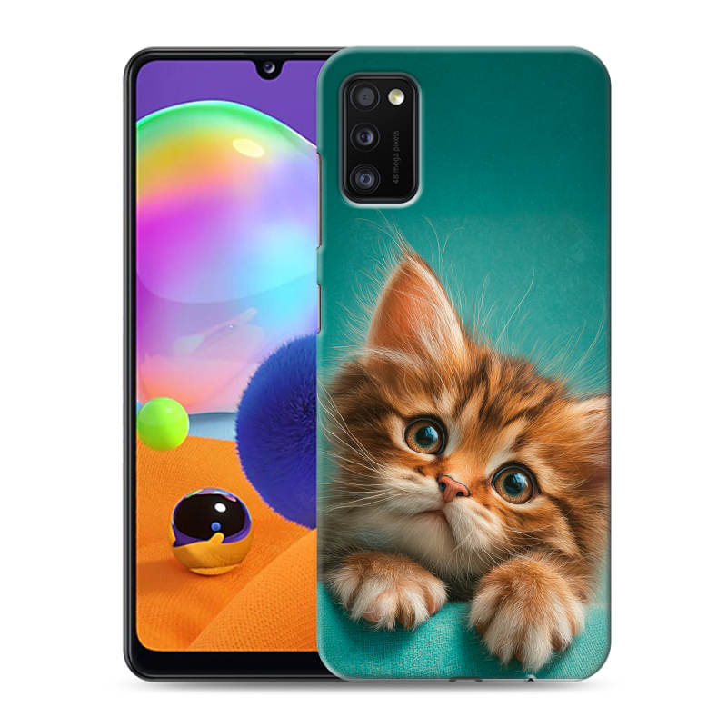 Силиконовый чехол на Samsung Galaxy A41 с принтом котенок Силиконовый чехол на Samsung Galaxy A41 с принтом котенок
