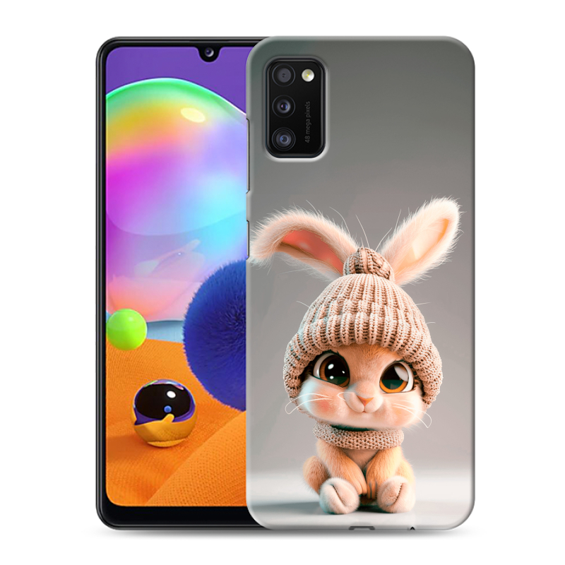Силиконовый противоударный чехол на Samsung Galaxy A41 с принтом Кролик Силиконовый противоударный чехол на Samsung Galaxy A41 с принтом Кролик