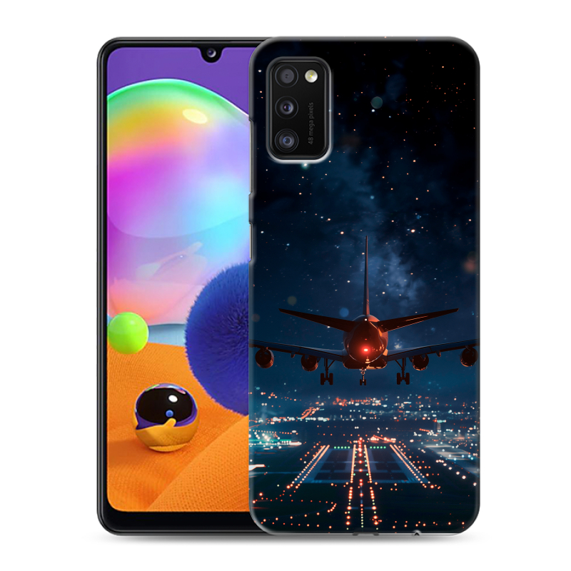 Силиконовый противоударный чехол на Samsung Galaxy A41 с принтом самолет Силиконовый противоударный чехол на Samsung Galaxy A41 с принтом самолет