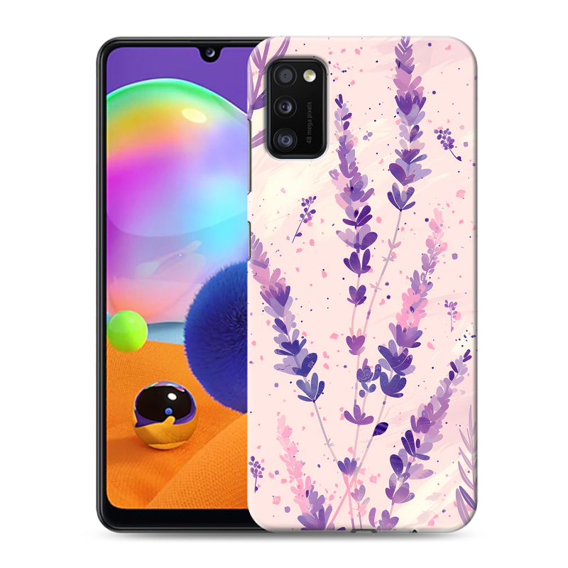 Силиконовый чехол на Samsung Galaxy A41 с принтом цветы лаванда Силиконовый чехол на Samsung Galaxy A41 с принтом цветы лаванда