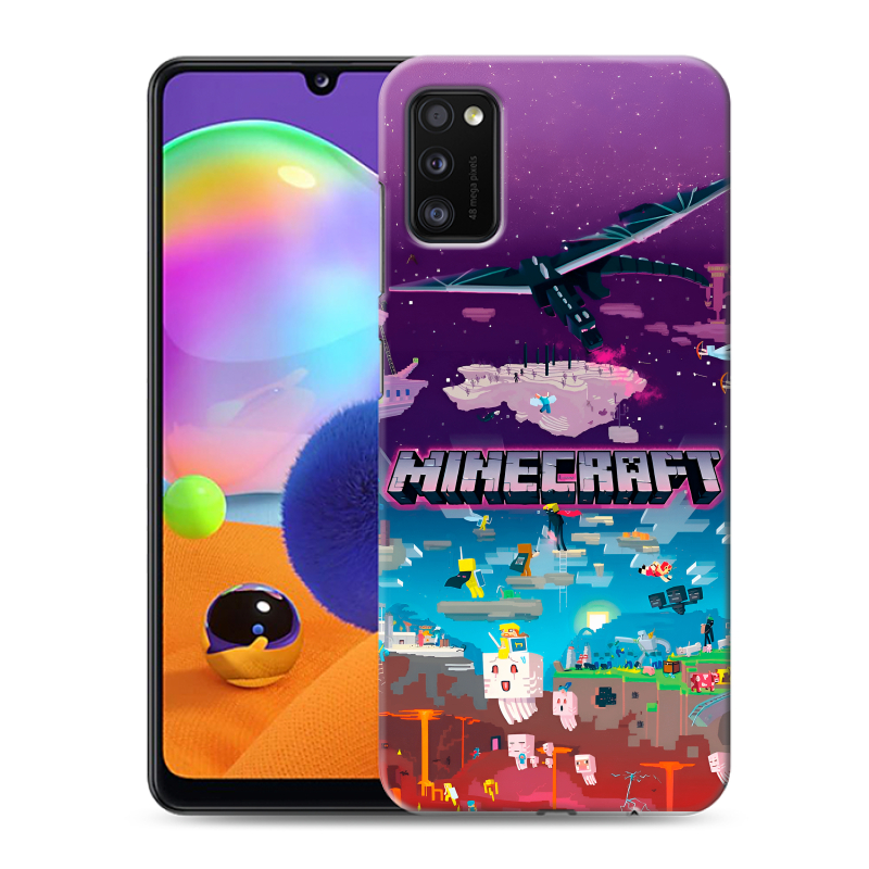 Силиконовый чехол на Samsung Galaxy A41 с принтом Майнкрафт Minecraft Силиконовый чехол на Samsung Galaxy A41 с принтом Майнкрафт Minecraft