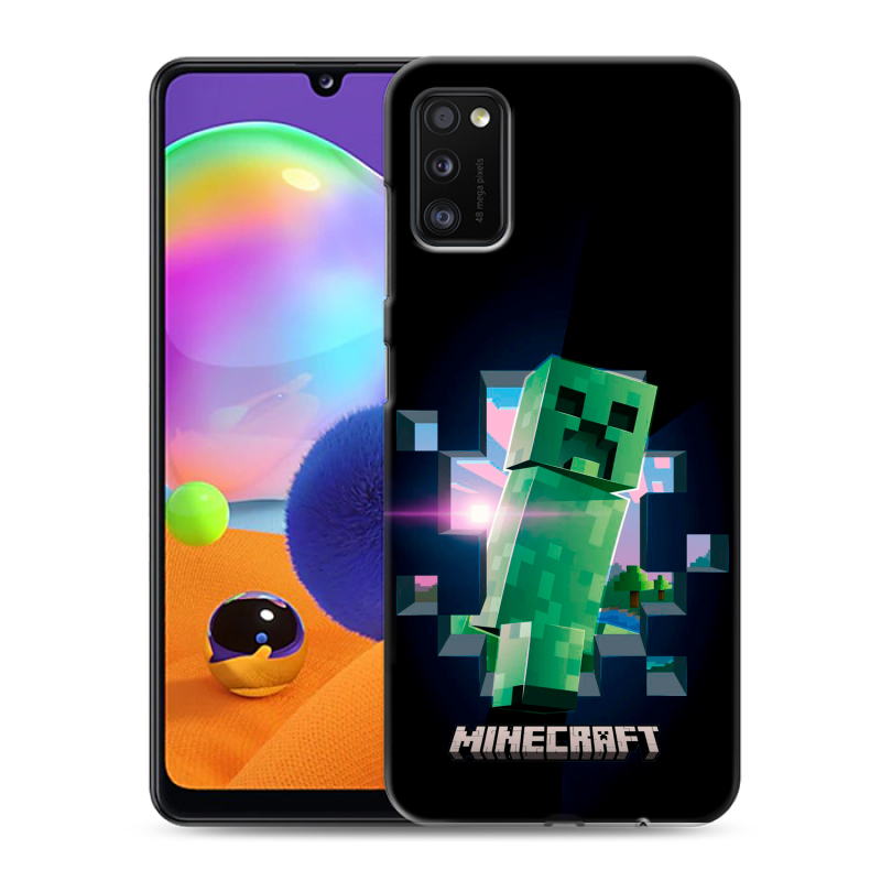 Силиконовый противоударный чехол на Samsung Galaxy A41 с принтом Майнкрафт Minecraft Силиконовый противоударный чехол на Samsung Galaxy A41 с принтом Майнкрафт Minecraft