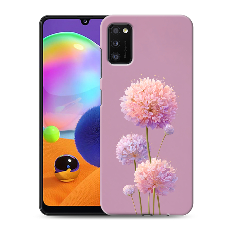 Силиконовый противоударный чехол на Samsung Galaxy A41 с принтом Цветы Силиконовый противоударный чехол на Samsung Galaxy A41 с принтом Цветы