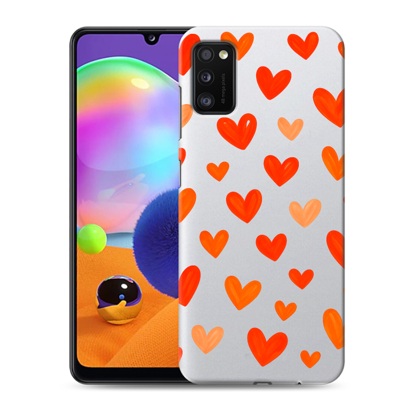 Силиконовый чехол на Samsung Galaxy A41 с принтом Сердечки Силиконовый чехол на Samsung Galaxy A41 с принтом Сердечки