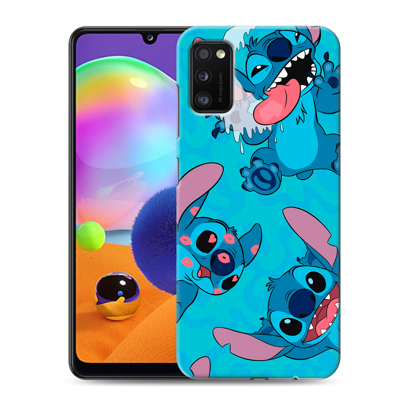 Силиконовый противоударный чехол на Samsung Galaxy A41 с принтом Лило и Стич Силиконовый противоударный чехол на Samsung Galaxy A41 с принтом Лило и Стич
