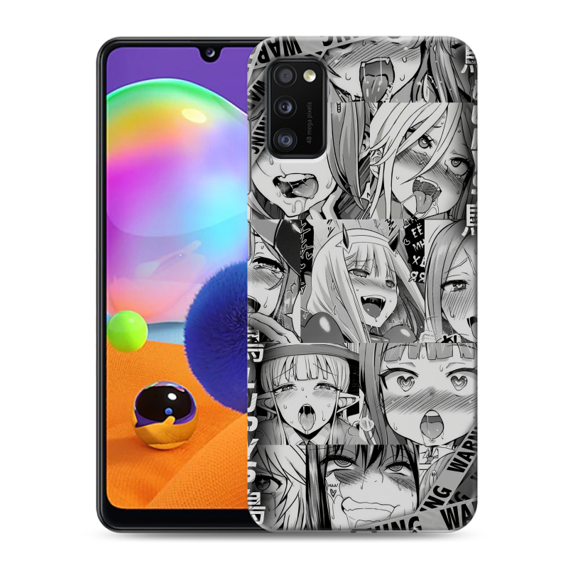 Силиконовый противоударный чехол на Samsung Galaxy A41 с принтом Ahegao Ахегао Аниме Силиконовый противоударный чехол на Samsung Galaxy A41 с принтом Ahegao Ахегао Аниме
