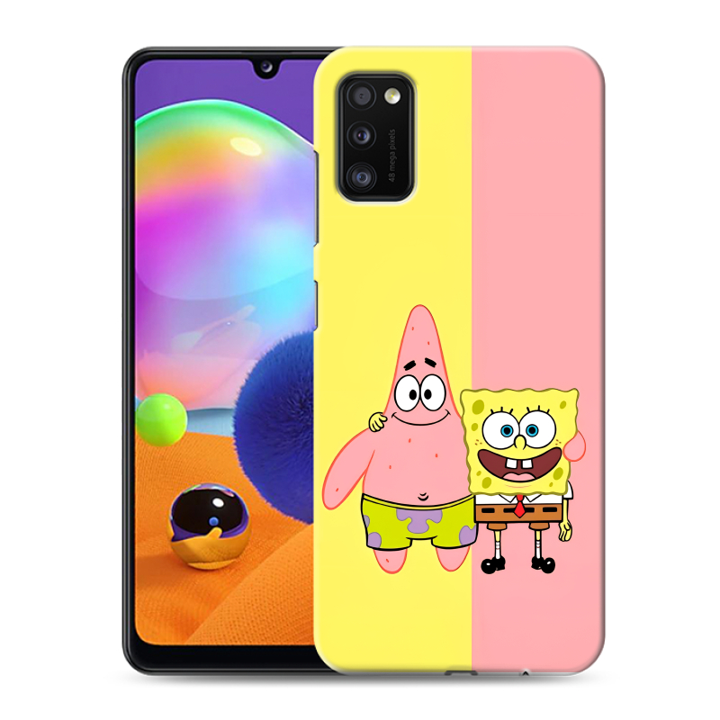 Силиконовый противоударный чехол на Samsung Galaxy A41 с принтом Спанч боб Спанчбоб Силиконовый противоударный чехол на Samsung Galaxy A41 с принтом Спанч боб Спанчбоб