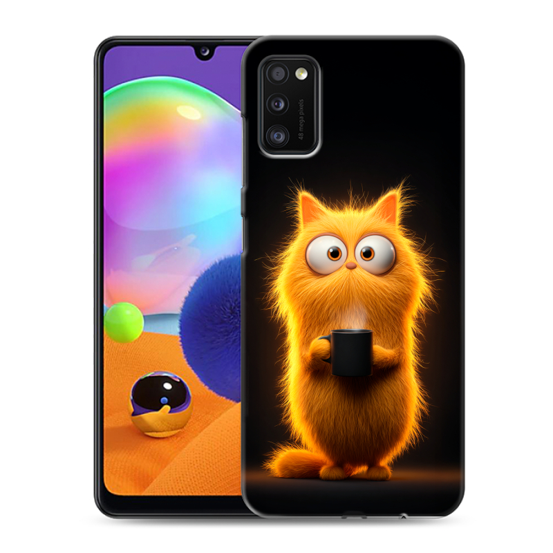Силиконовый противоударный чехол на Samsung Galaxy A41 с принтом Смешной кот Силиконовый противоударный чехол на Samsung Galaxy A41 с принтом Смешной кот
