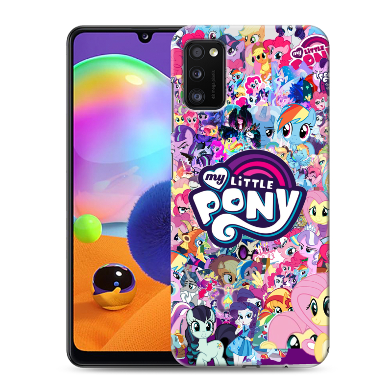 Силиконовый противоударный чехол на Samsung Galaxy A41 с принтом My little pony Дружба чудо Силиконовый противоударный чехол на Samsung Galaxy A41 с принтом My little pony Дружба чудо