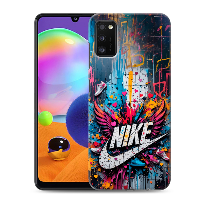 Силиконовый противоударный чехол на Samsung Galaxy A41 с принтом Nike Найк Силиконовый противоударный чехол на Samsung Galaxy A41 с принтом Nike Найк