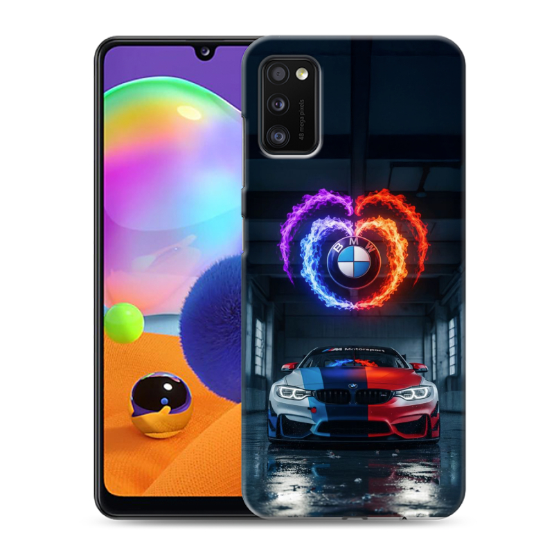 Силиконовый противоударный чехол на Samsung Galaxy A41 с принтом BMW БМВ Силиконовый противоударный чехол на Samsung Galaxy A41 с принтом BMW БМВ