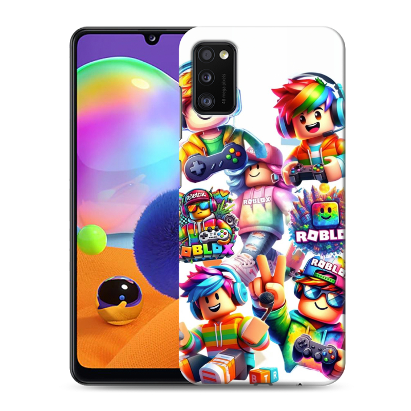 Силиконовый противоударный чехол на Samsung Galaxy A41 с принтом Roblox Роблокс Силиконовый противоударный чехол на Samsung Galaxy A41 с принтом Roblox Роблокс