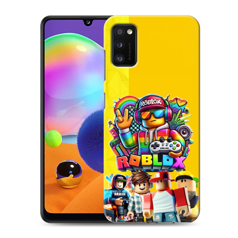 Силиконовый противоударный чехол на Samsung Galaxy A41 с принтом Roblox Роблокс Силиконовый противоударный чехол на Samsung Galaxy A41 с принтом Roblox Роблокс