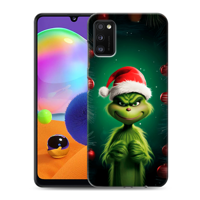 Силиконовый чехол на Samsung Galaxy A41 с принтом Гринч Новый год Рождество Силиконовый чехол на Samsung Galaxy A41 с принтом Гринч Новый год Рождество