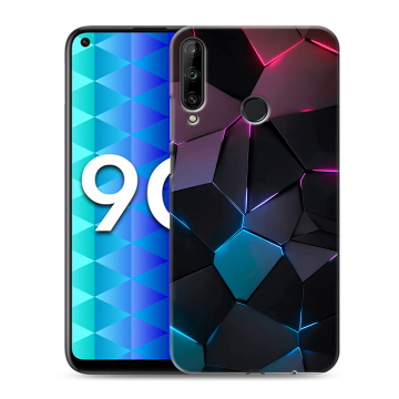 Силиконовый чехол на Huawei Honor 9C с принтом Геометрия неона Силиконовый чехол на Huawei Honor 9C с принтом Геометрия неона