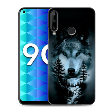 Силиконовый чехол на Huawei Honor 9C с принтом Лесной волк Силиконовый чехол на Huawei Honor 9C с принтом Лесной волк