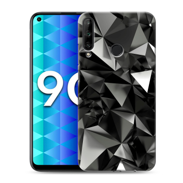 Силиконовый чехол на Huawei Honor 9C с принтом Черные кристаллы Силиконовый чехол на Huawei Honor 9C с принтом Черные кристаллы