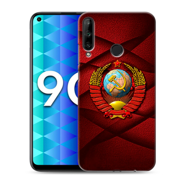 Силиконовый чехол на Huawei Honor 9C с принтом Герб СССР Силиконовый чехол на Huawei Honor 9C с принтом Герб СССР