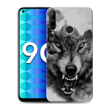 Силиконовый чехол на Huawei Honor 9C с принтом Волк Силиконовый чехол на Huawei Honor 9C с принтом Волк