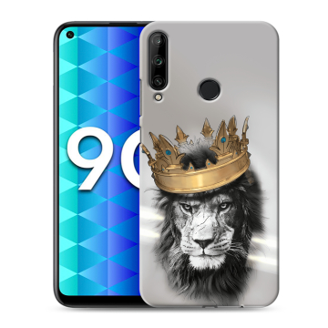 Силиконовый чехол на Huawei Honor 9C с принтом Лев с короной Силиконовый чехол на Huawei Honor 9C с принтом Лев с короной