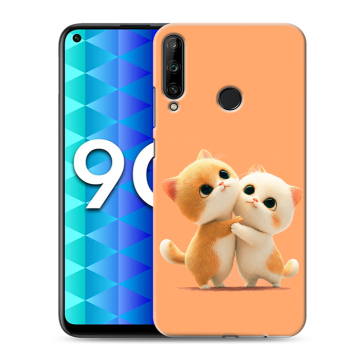 Силиконовый чехол на Huawei Honor 9C с принтом Милые котики Силиконовый чехол на Huawei Honor 9C с принтом Милые котики