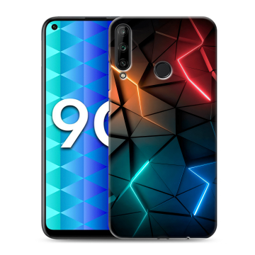 Силиконовый чехол на Huawei Honor 9C с принтом Абстракция неон Силиконовый чехол на Huawei Honor 9C с принтом Абстракция неон