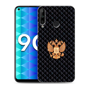 Силиконовый чехол на Huawei Honor 9C с принтом Герб России принт