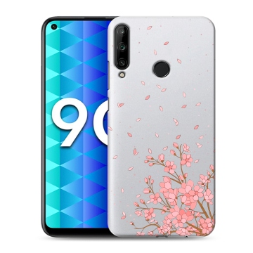 Силиконовый чехол на Huawei Honor 9C с принтом Ветка сакуры