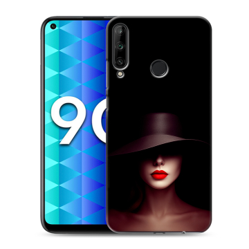 Силиконовый чехол на Huawei Honor 9C с принтом Девушка в шляпе Силиконовый чехол на Huawei Honor 9C с принтом Девушка в шляпе