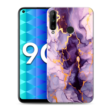 Силиконовый чехол на Huawei Honor 9C с принтом Мрамор
