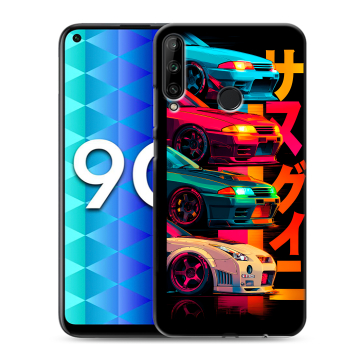 Силиконовый чехол на Huawei Honor 9C с принтом Гоночные машины