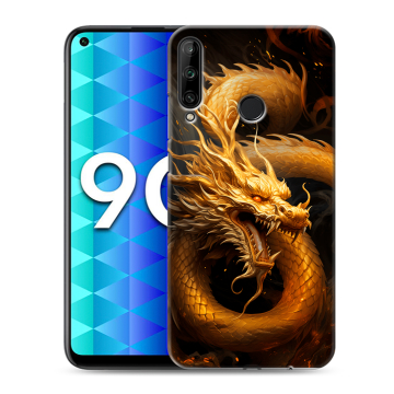 Силиконовый чехол на Huawei Honor 9C с принтом Золотой дракон