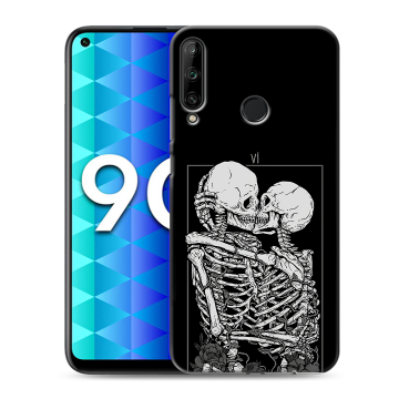 Силиконовый чехол на Huawei Honor 9C с принтом Поцелуй скелетов Силиконовый чехол на Huawei Honor 9C с принтом Поцелуй скелетов