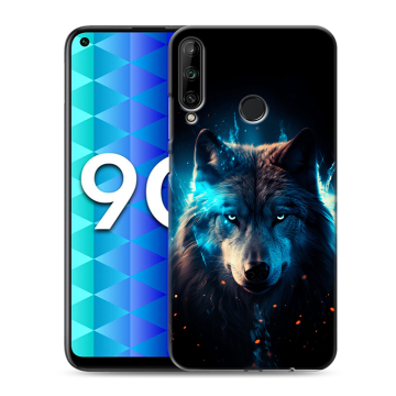 Силиконовый чехол на Huawei Honor 9C с принтом Волк ночной