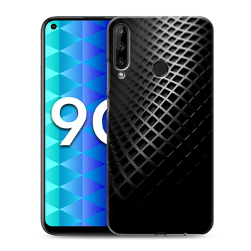 Силиконовый чехол на Huawei Honor 9C с принтом Текстура металла