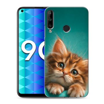 Силиконовый чехол на Huawei Honor 9C с принтом котенок